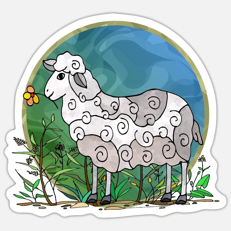 Mouton Sticker taille S (10 x 10 cm)