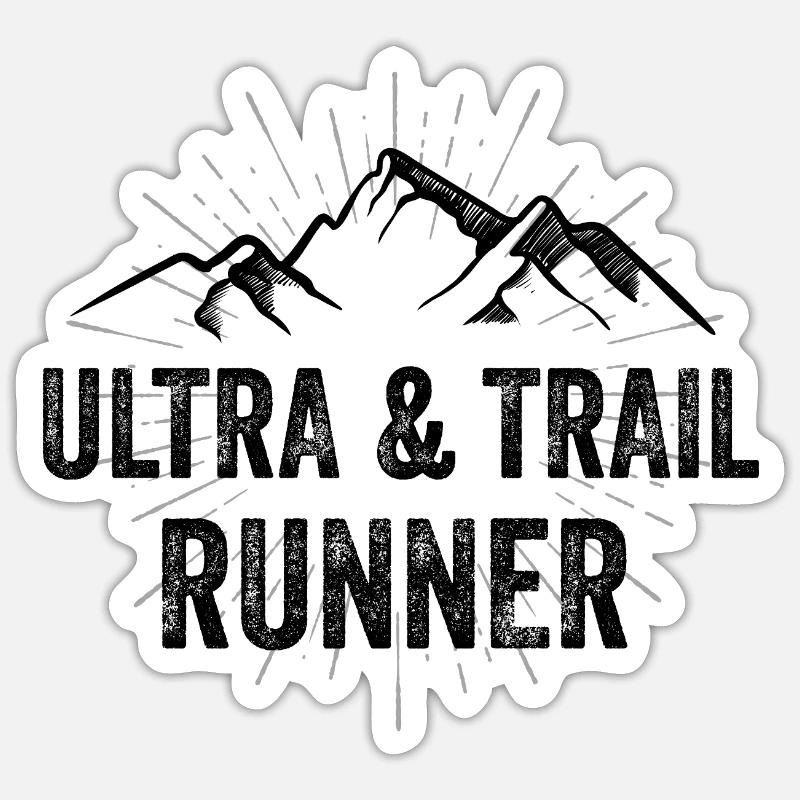 Ultra & Trail Runner - Sticker size S (10 x 10 cm) - white matte