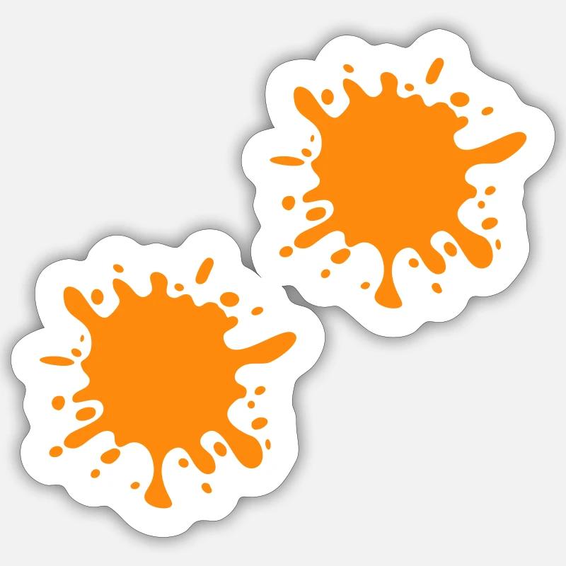 Farbklecks kleckse - Sticker Größe S (10 x 10 cm) - Mattweiß