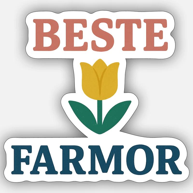 Meilleure grand-mère - Sticker taille S (10 x 10 cm) - blanc mat