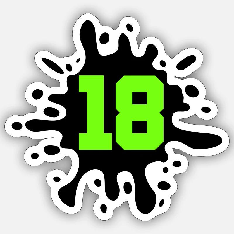 Farbklecks klecks 18 - Sticker Größe S (10 x 10 cm) - Mattweiß