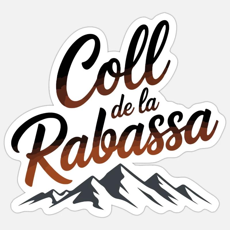 Coll de la Rabassa Climb Script Art Sticker Größe S (10 x 10 cm)