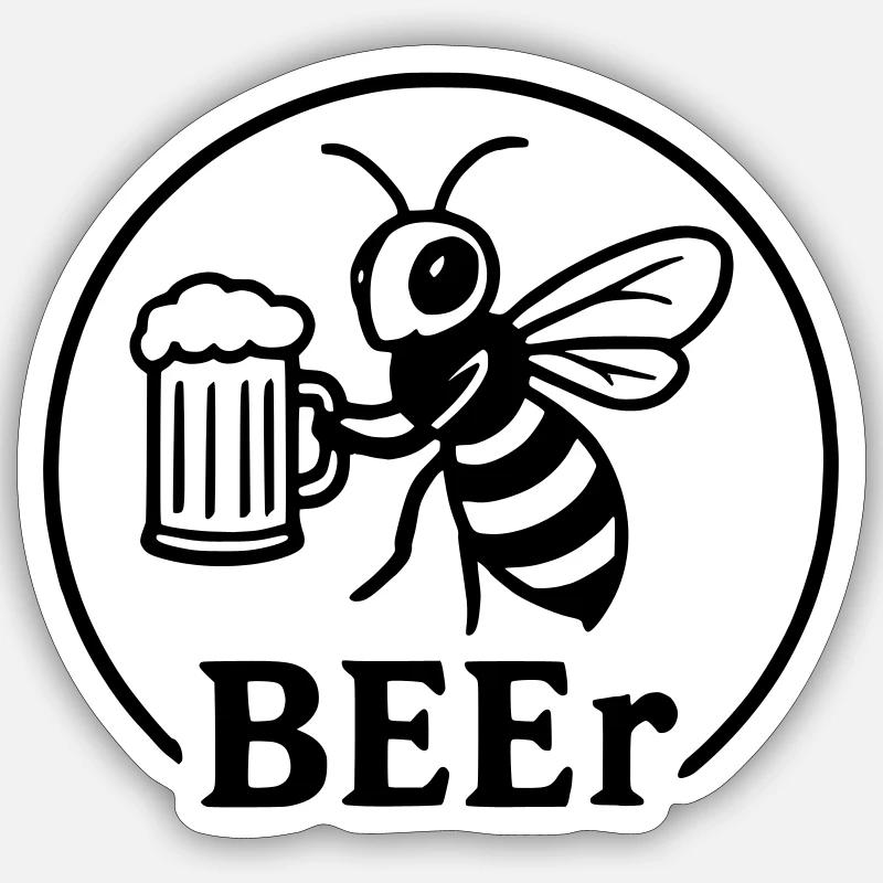 BEE... r Sticker size S (10 x 10 cm)