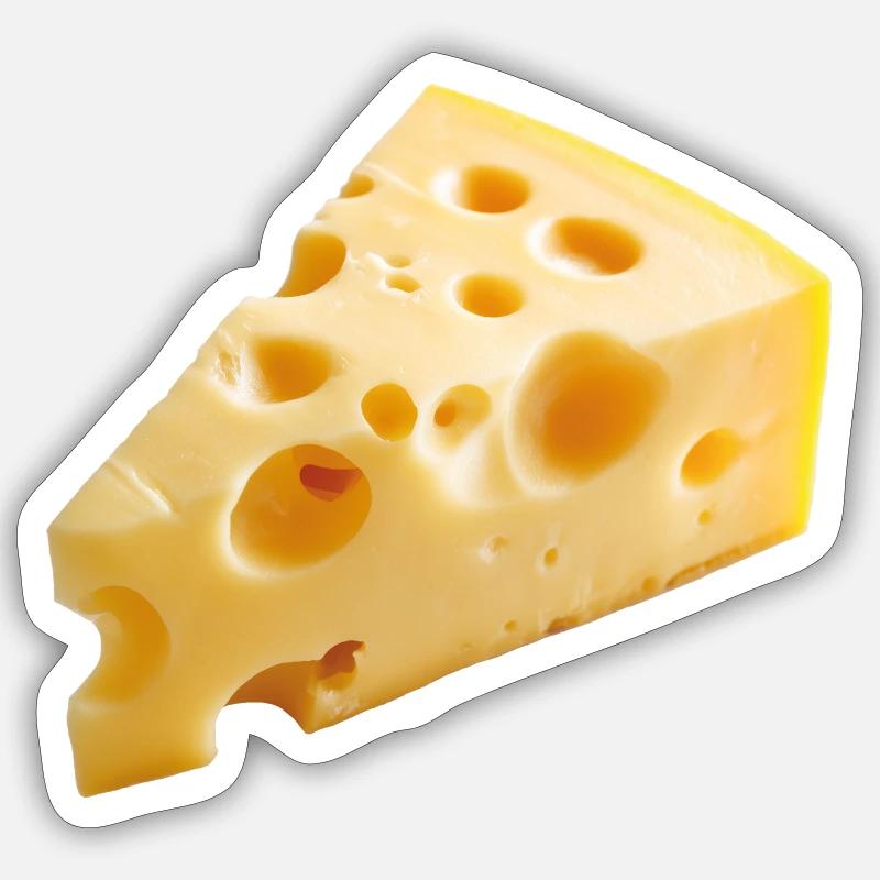 Fromage - Sticker taille S (10 x 10 cm) - blanc mat