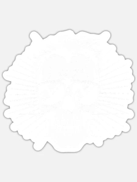 skull sonnenbrille - Sticker Größe S (10 x 10 cm) - Mattweiß