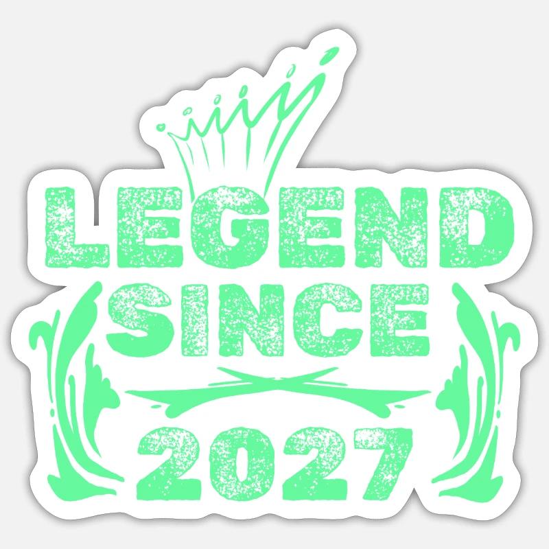 2027 2027 - Sticker Größe S (10 x 10 cm) - Mattweiß