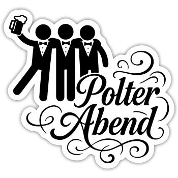 Bachelor party bachelor party - Sticker size S (10 x 10 cm) - white matte - Front