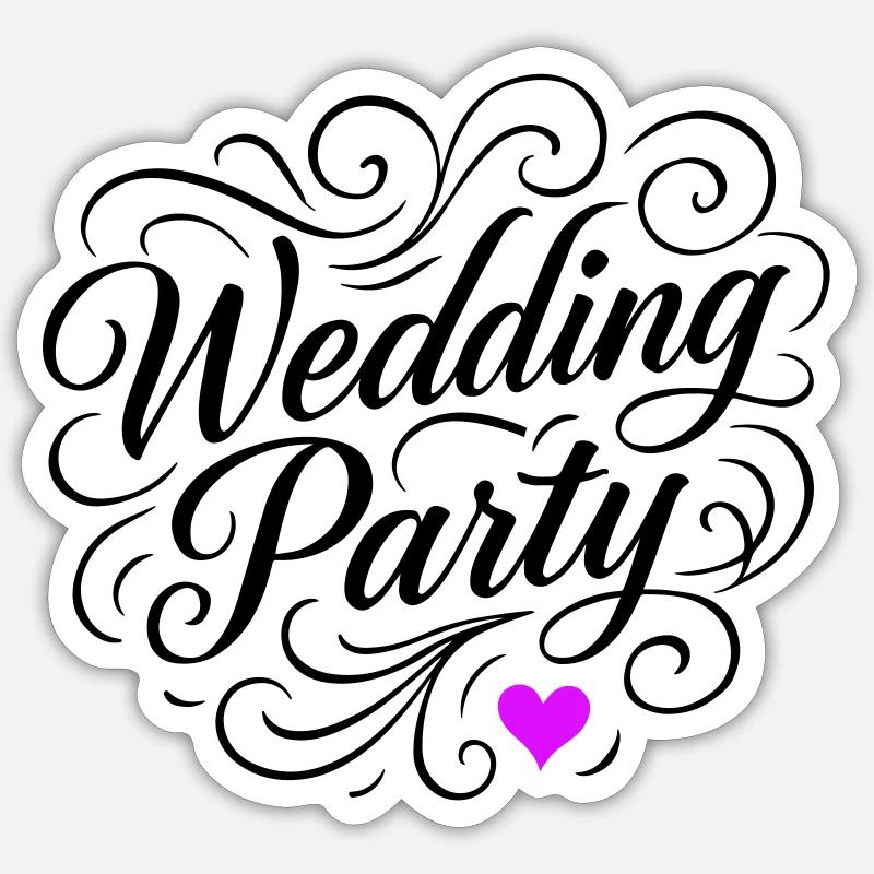 Wedding Party Wedding Party - Sticker size S (10 x 10 cm) - white matte