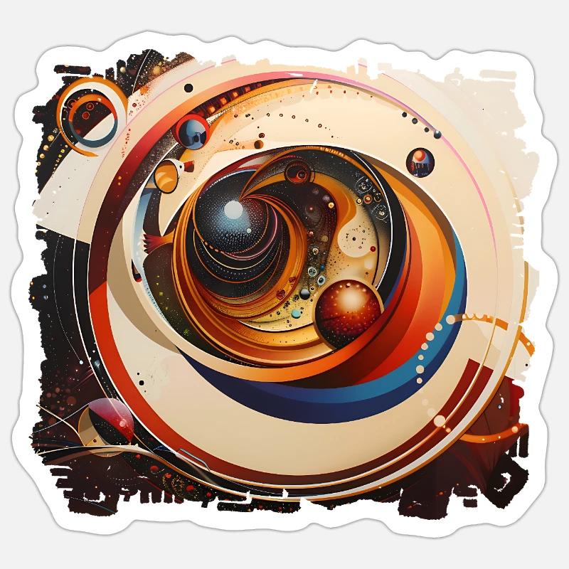 Vortex Raumring Kosmos - Sticker Größe S (10 x 10 cm) - Mattweiß