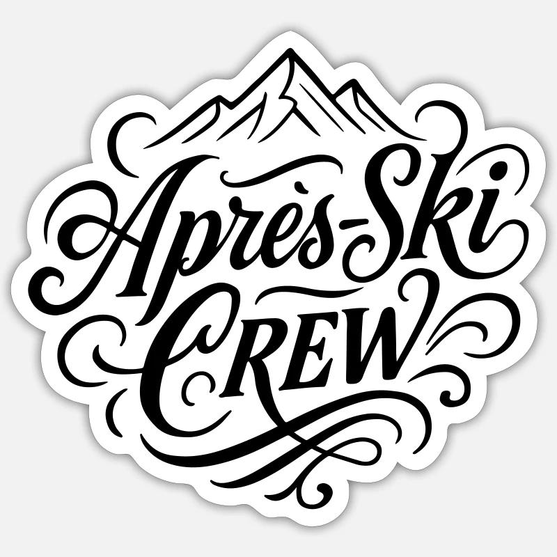 APRÈS Ski Crew - Sticker size S (10 x 10 cm) - white matte