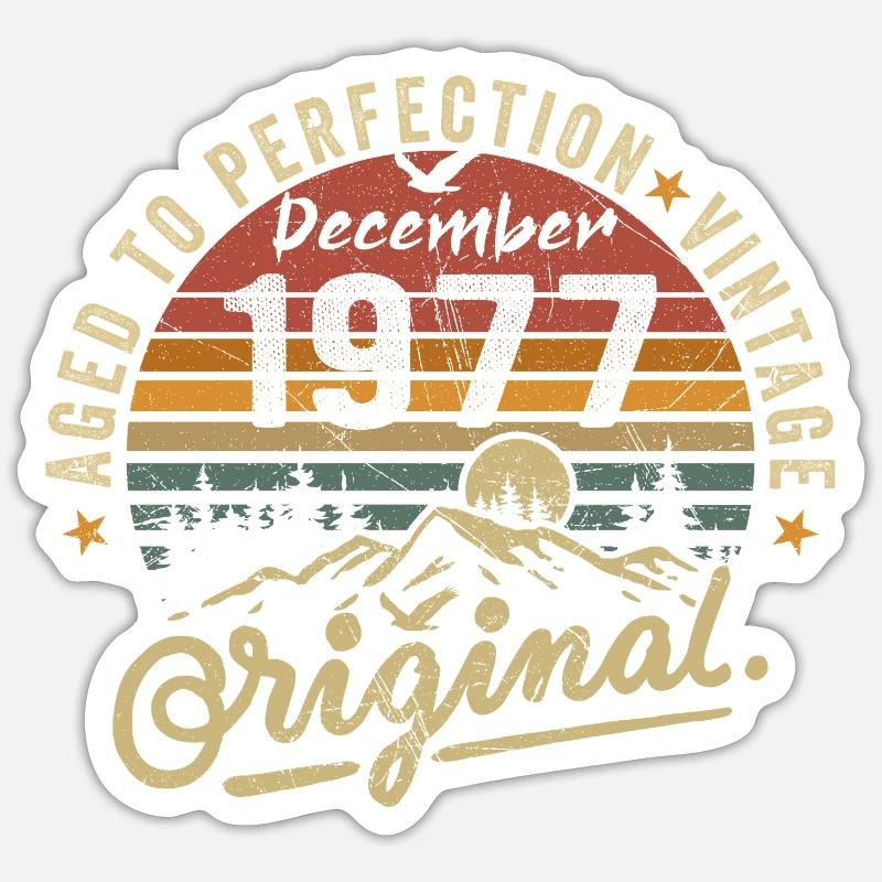 Legenden wurden im Dezember 1977 - Sticker Größe S (10 x 10 cm) - Mattweiß