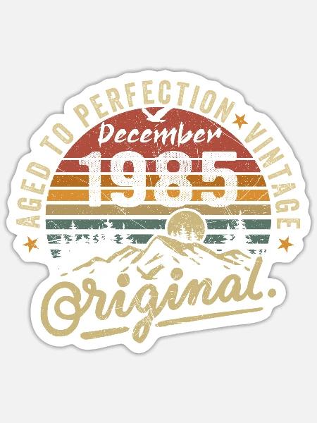 Legenden wurden im Dezember 1985 - Sticker Größe S (10 x 10 cm) - Mattweiß