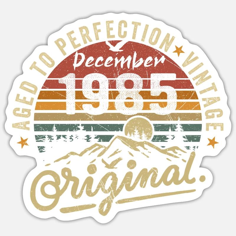 Legenden wurden im Dezember 1985 - Sticker Größe S (10 x 10 cm) - Mattweiß