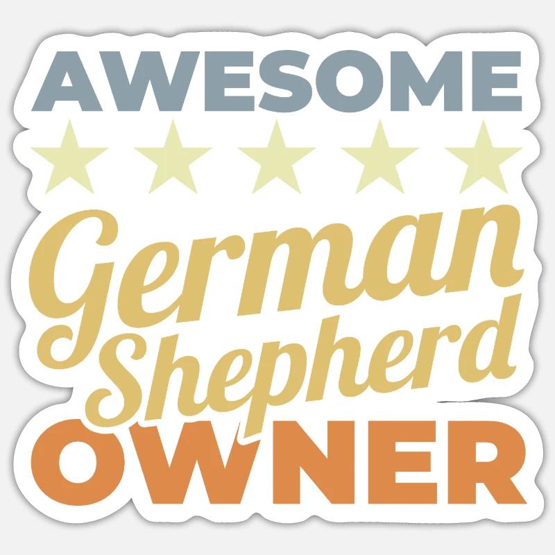 Great German Shepherd Owner - Sticker size S (10 x 10 cm) - white matte