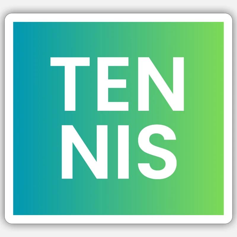 Tennis Gradient Typography - Sticker size S (10 x 10 cm) - white matte