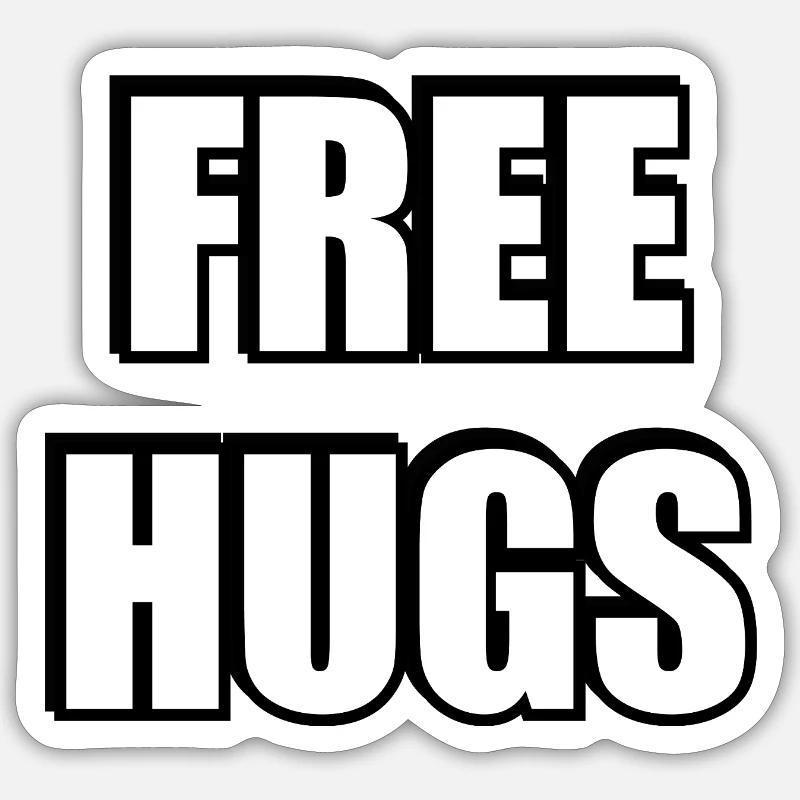 Épinglés gratuits Typographie audacieuse Sticker taille S (10 x 10 cm)