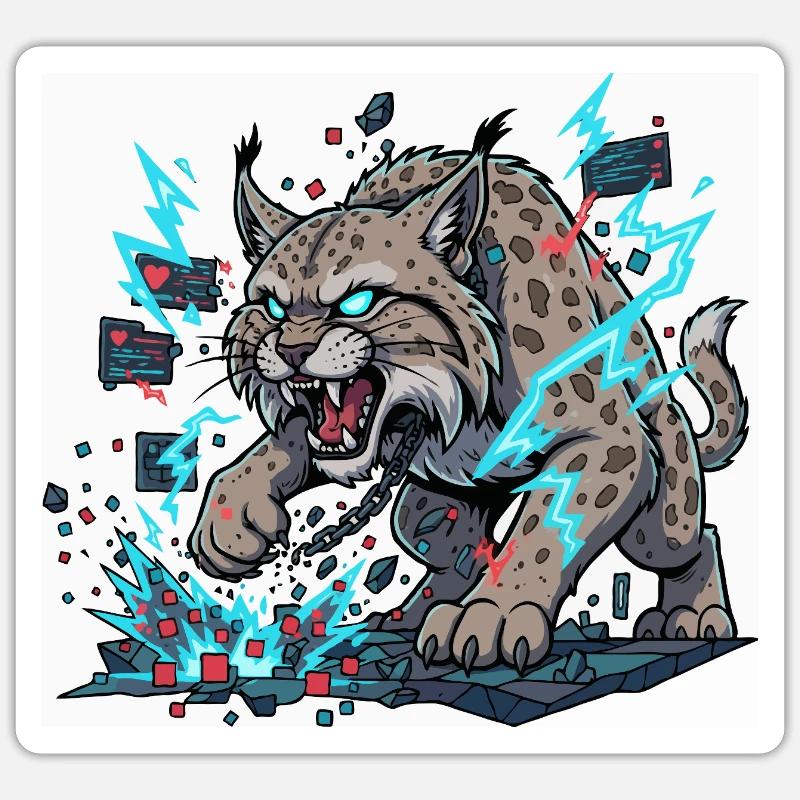 Cyber linx - Sticker size S (10 x 10 cm) - white matte
