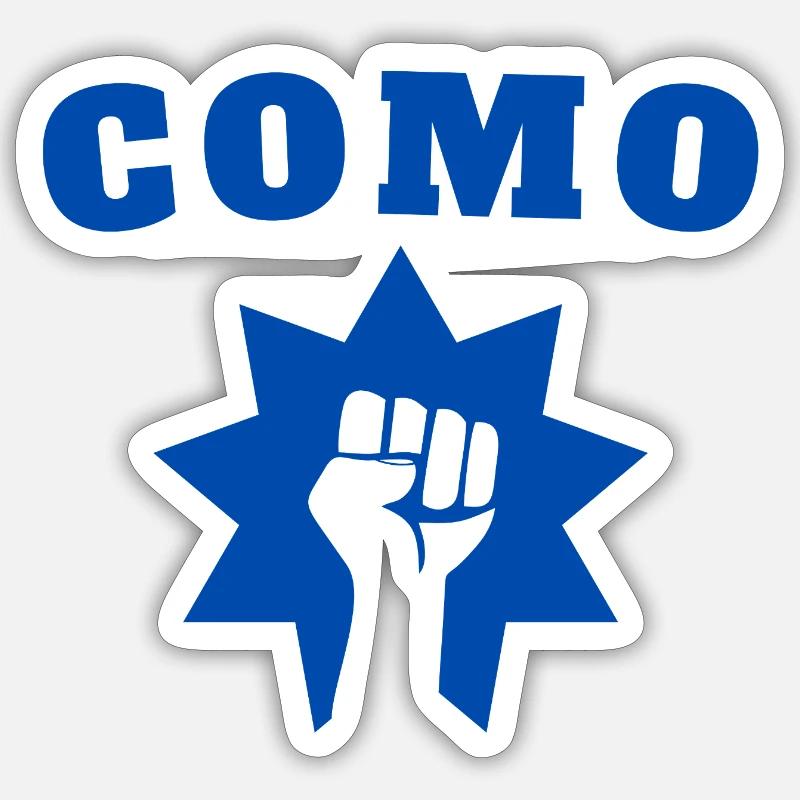 Como - Sticker Größe S (10 x 10 cm) - Mattweiß