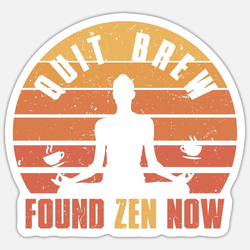 Kaffeeentzug Ex-Kaffeetrinker Quit Brew Sticker Größe S (10 x 10 cm)