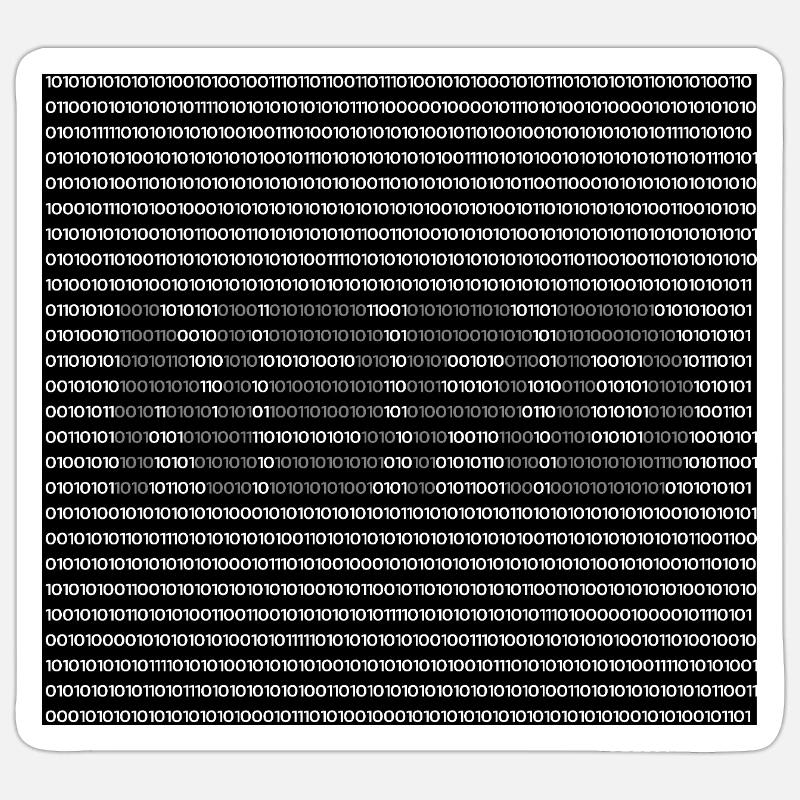 nerd - Sticker taille S (10 x 10 cm) - blanc mat