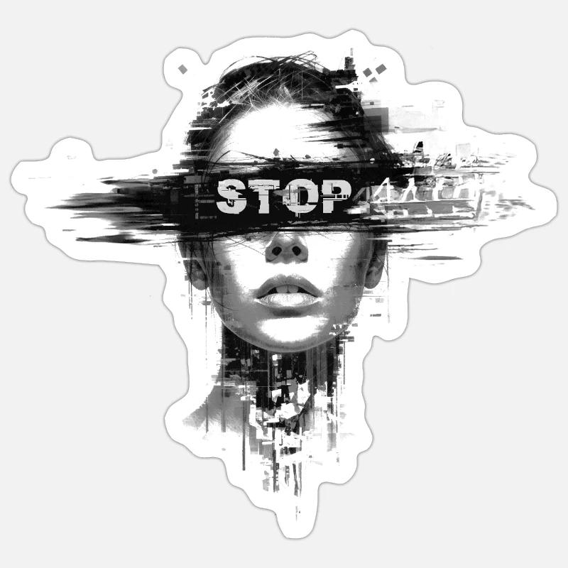 Stop Violence Sticker size S (10 x 10 cm)