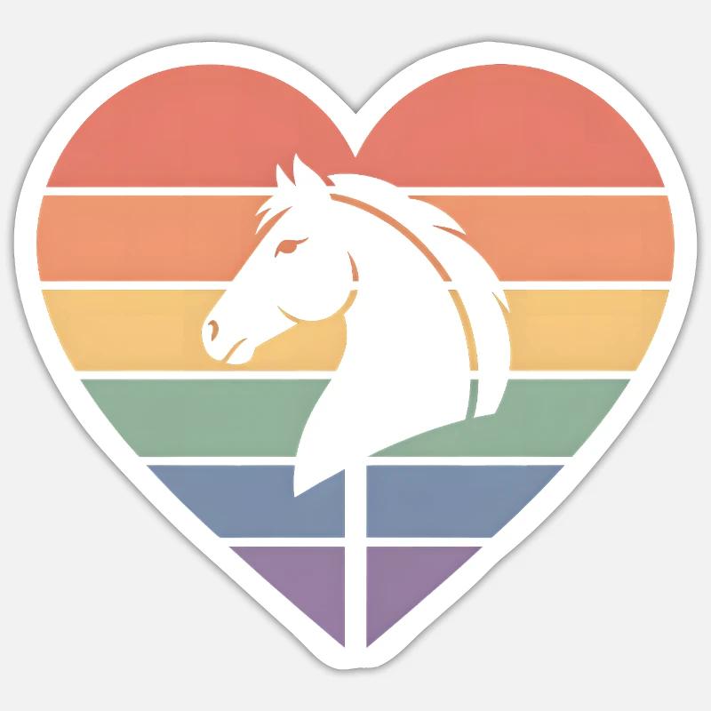 Hobby Horsing Steckenpferd - Sticker Größe S (10 x 10 cm) - Mattweiß