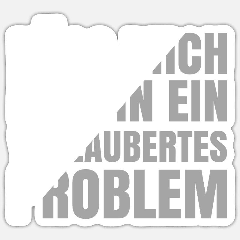 Küss mich ich bin ein verzaubertes Problem Sticker Größe S (10 x 10 cm)