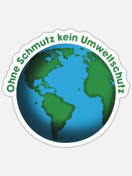 Ohne Schutz kein Umweltschutz  - Sticker Größe S (10 x 10 cm) - Mattweiß