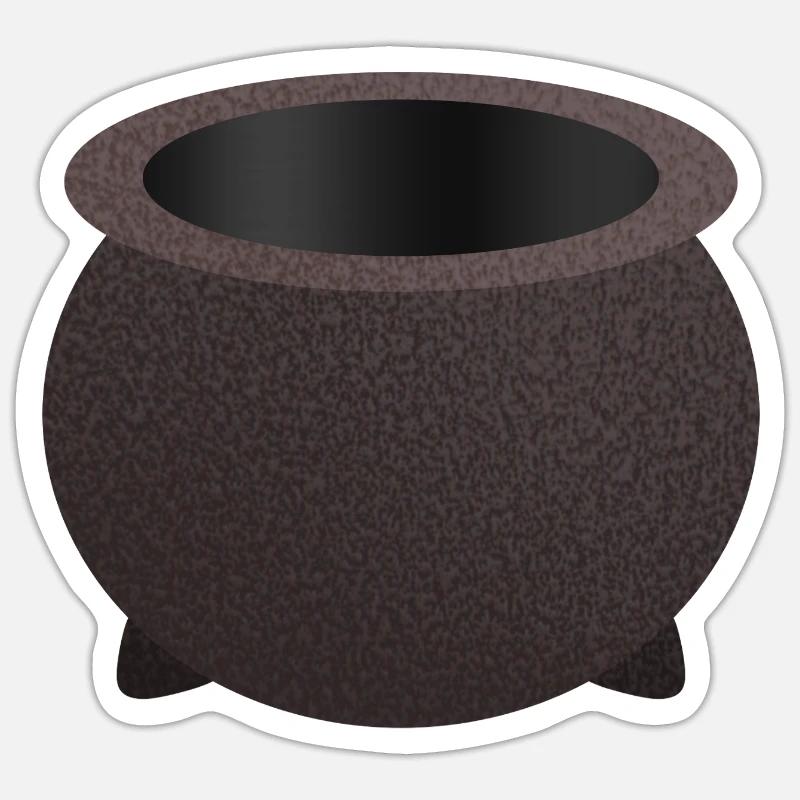 Textured Night Cauldron - Sticker size S (10 x 10 cm) - white matte