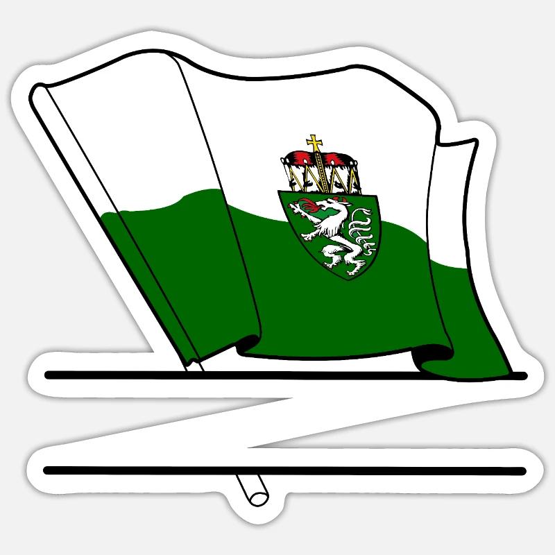 Styria Flag – Namespace - Sticker size S (10 x 10 cm) - white matte