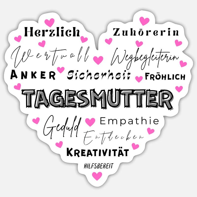 Geschenk Tagesmutter Sticker Größe S (10 x 10 cm)