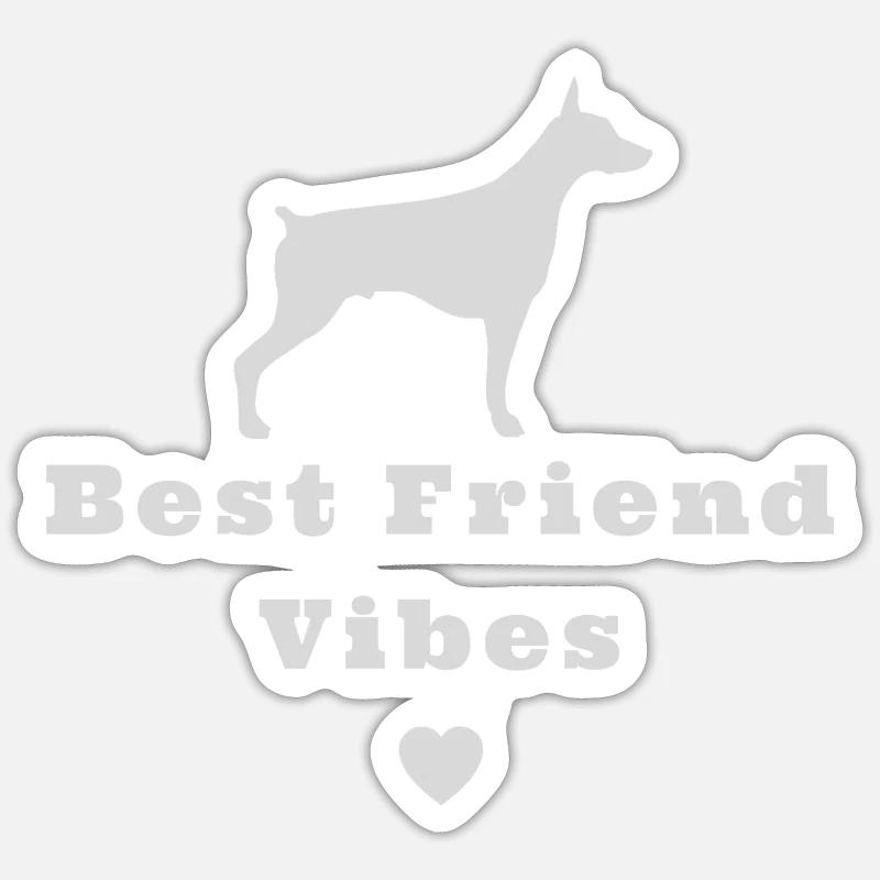 Doberman - Sticker size S (10 x 10 cm) - white matte