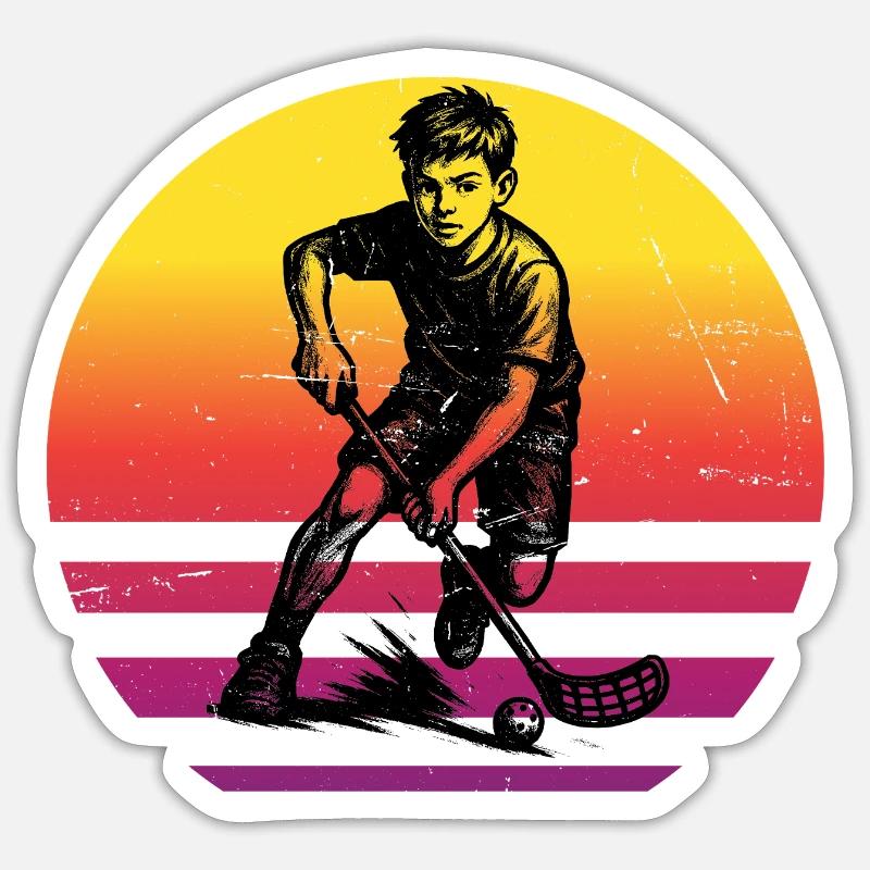 Clear floorball message - Sticker size S (10 x 10 cm) - white matte