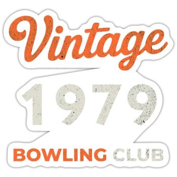 Vintage 1979 – Bowling Club Retro Birth Year - Sticker size S (10 x 10 cm) - white matte - Front