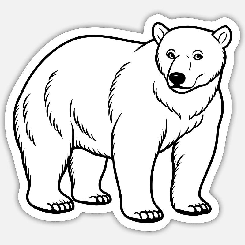 Polar bear - Sticker size S (10 x 10 cm) - white matte