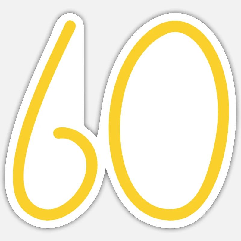 60 - Sticker size S (10 x 10 cm) - white matte