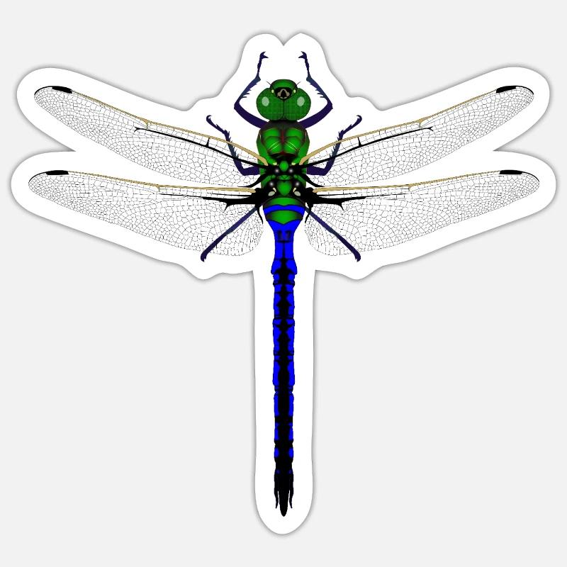 Femme de conception combinée Kybalion Libellule Néon Sticker taille S (10 x 10 cm)