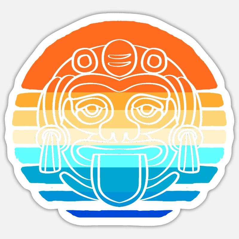 Inca Mayan calendar aztec - Sticker size S (10 x 10 cm) - white matte