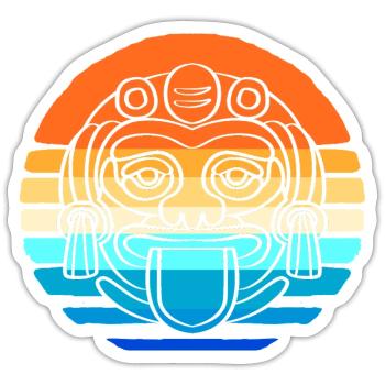 Inca Mayan calendar aztec - Sticker size S (10 x 10 cm) - white matte - Front