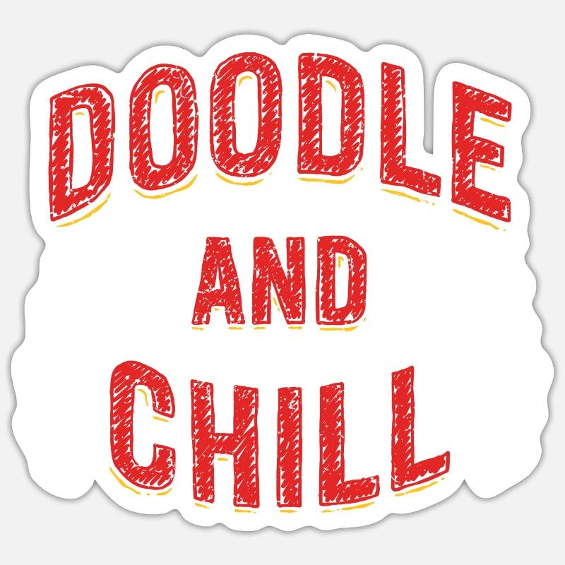 Doodle And Chill Doodle Drawing Sticker size S (10 x 10 cm)