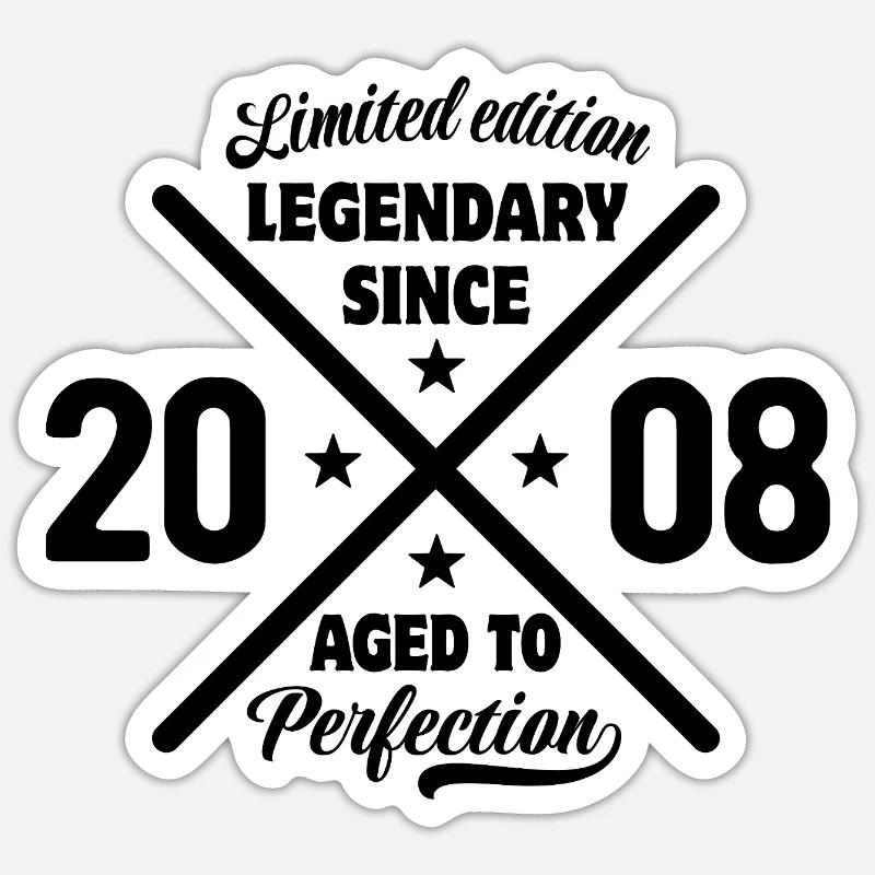 Édition limitée 2008 | Cadeau d’anniversaire - Sticker taille S (10 x 10 cm) - blanc mat