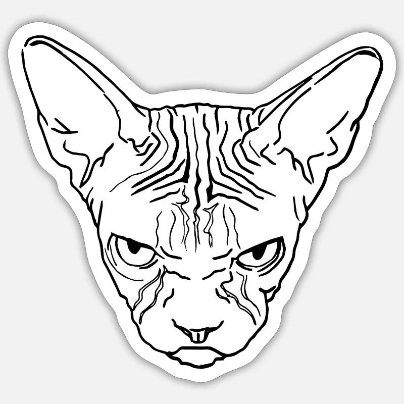 Tête de sphinx Sticker taille S (10 x 10 cm)