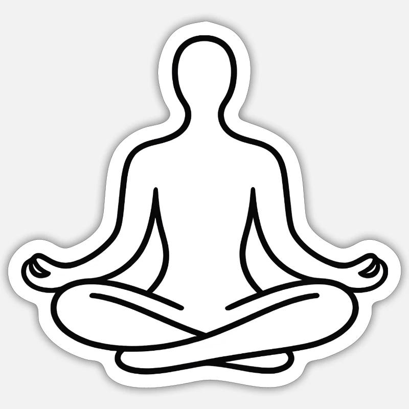 Tracé de lignes de position Lotus Sticker taille S (10 x 10 cm)