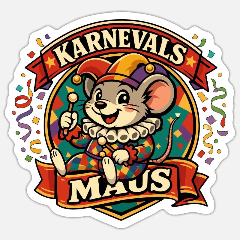 Karnevalsmaus Last Minute Kostüm Sticker Größe S (10 x 10 cm)