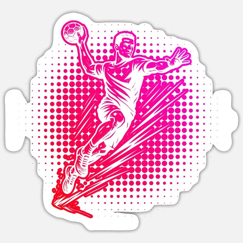 Amateurs de handball, écoutez ! Déclaration simple pour Sticker taille S (10 x 10 cm)