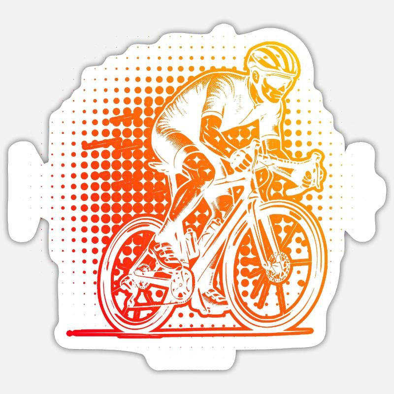 Conception de vélos de route à propulsion Sticker taille S (10 x 10 cm)