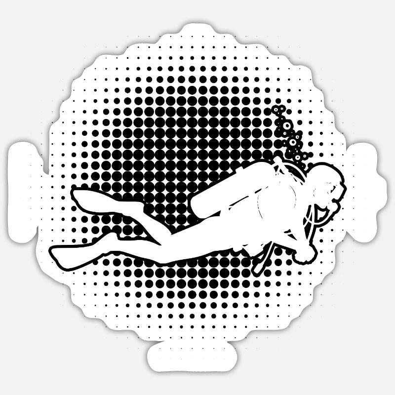 Déclaration pour toute plongée - Sticker taille S (10 x 10 cm) - blanc mat