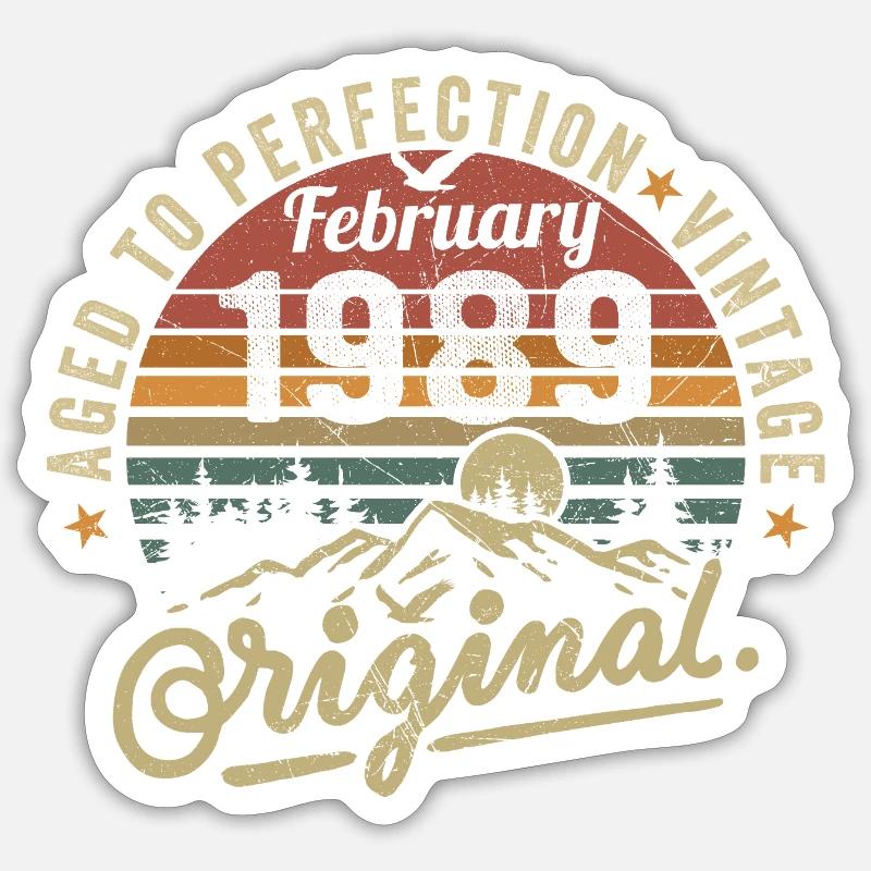 February 1989 - Sticker size S (10 x 10 cm) - white matte