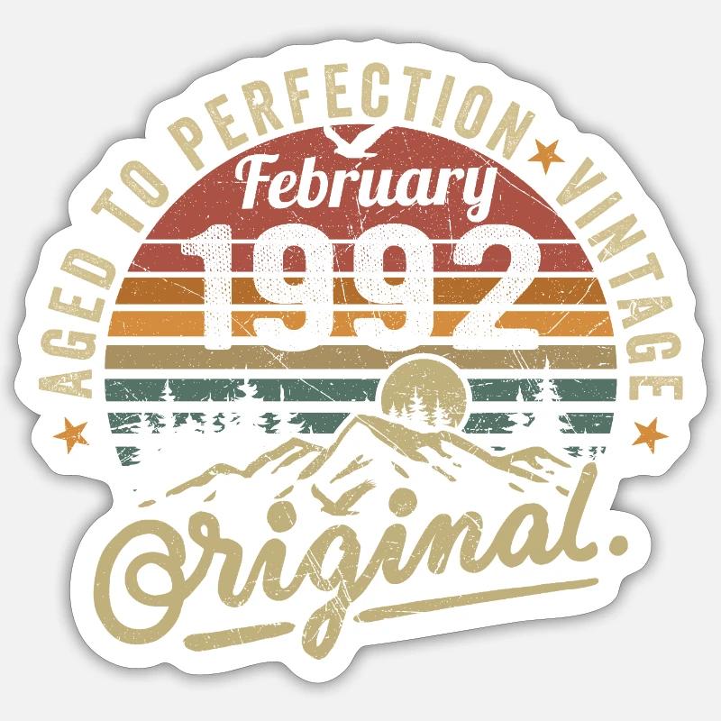 February 1992 - Sticker size S (10 x 10 cm) - white matte