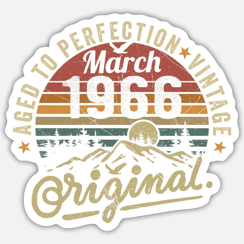 March 1966 - Sticker size S (10 x 10 cm) - white matte